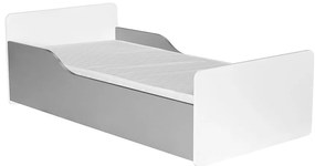 Posteľ Bb08 S matracom biely+Šedá