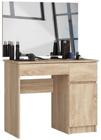 Toaletný stolík so zrkadlom CLP P-2/SL 900x600 pravý, dub sonoma