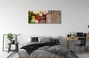 Obraz plexi Olivový korenie cibuľa cesnak 120x60 cm