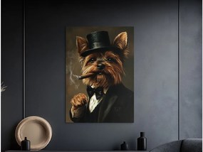 drevko |  Obraz Yorkie z podsvetia