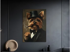 drevko |  Obraz Yorkie z podsvetia