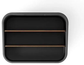 Čierny kúpeľňový organizér na kozmetiku z recyklovaného plastu Bellwood – Umbra