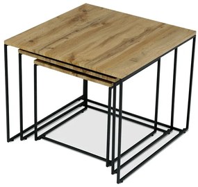 Autronic BONTEC Konferenčný stolík 60x60cm, mdf, divoký dub, AF-3008 OAK Farba: Hnedá