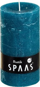 Stĺpová sviečka SPAAS RUSTIK 13 cm modrá