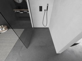 Mexen Kioto L, sprchová zástena Walk-In 75 x 200 cm, 8mm číre sklo, čierny profil, 800-075-103-70-00