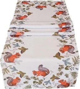 Obrus Lesné veveričky 40 × 140 cm