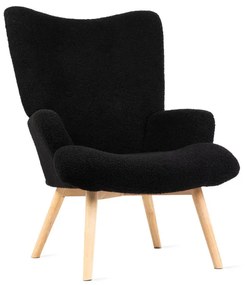 Kreslo MOSS TEDDY BOUCLE čierne ALL 830599