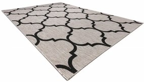 Koberec SIZAL FLOORLUX 20608 strieborný / čierny