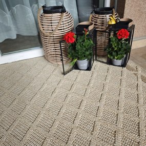Ayyildiz, Kusový koberec Patara 4953 Beige – na von aj na doma, 80x150, béžová, chodba / predsieň