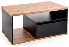 Konferenčný stolík Tera, dub wotan / Čierna