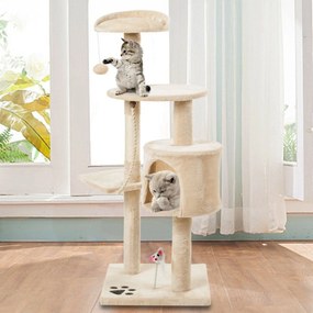 PuppyJoy PuppyJoy, Škrabadlo pre mačku, stromček, stĺpik, 4 poschodia, 85 cm, PJ-042 85, 	HOM-50044