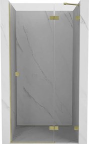 Mexen, Mexen Lunar pravé otočné sprchové dvere 75 cm, transparentné, brúsené zlaté - 834-075-000-55-00-P