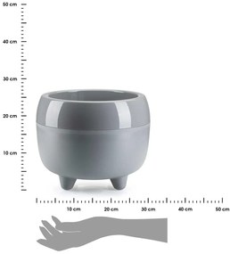 PLASTOVÝ KVETINÁČ BOTANICA 30X24 CM SIVÁ