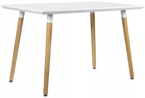 Bestent Jedálenský stôl WHITE MODERN 120 x 80 CM