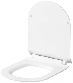 Cersanit City New Oval CleanOn 50,5x36x37 cm, závesná wc misa + toaletné sedátko s pomalým zatváraním z duroplastu, K701-104