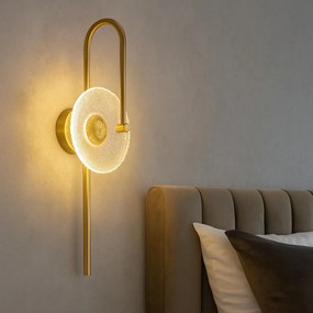 Toolight Toolight, LED nástenné svietidlo 53x18cm, 3W, 3000K, LHJ072-W, zlatá matná, OSW-50032