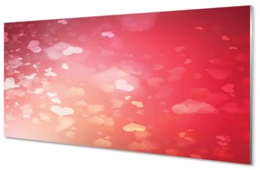 Nástenný panel  Červené srdce pozadia 100x50 cm