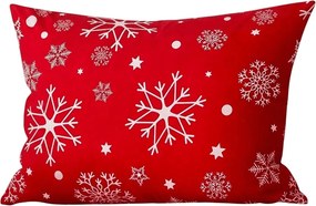 Obliečka na vankúš z mikrovlákna SNOWFALL 50x70 cm, červená