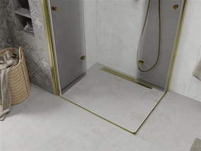 Mexen Lima Duo, sprchový kút 90 (dvere) x 80 (dvere) cm, 6mm číre sklo, zlatý profil, 856-090-080-50-00-02