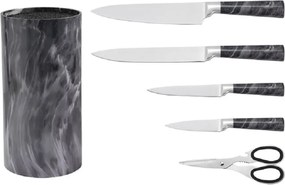 Haus Roland Sada kuchynských nožov so stojanom, 6 ks, mramorová