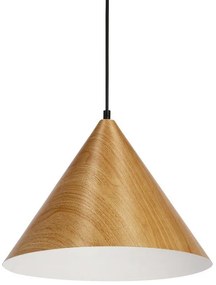 Hnedé závesné svietidlo s kovovým tienidlom ø 32 cm Dunca – Candellux Lighting