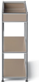 Kovová konzola »CN3 Slim Line« s poličkou, hnedosivá