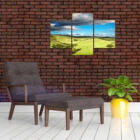 Obraz - Zelená krajina s pahorkami (90x60 cm)