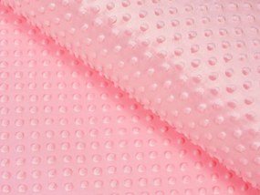 Biante Detská obliečka na vankúš Minky 3D bodky MKP-011 Svetlo ružová 60 x 60 cm