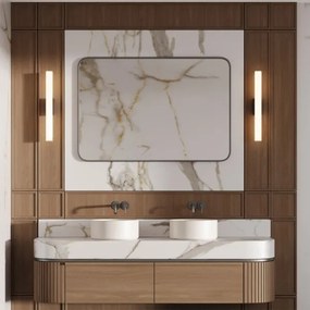LED Kúpeľňové osvetlenie zrkadla LINEA LED/8W/230V 3000/4000/6000K IP44 45 cm čierne