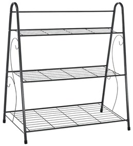 Kondela Regál, 3-policový, tmavosivá, VERUMA