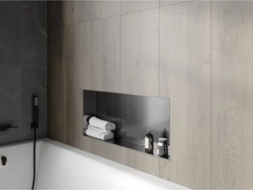 Mexen X-Wall-NR, polica na zapustenie bez príruby 75 x 30 cm, grafitová matná - 19E1753010