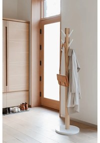 Biely prírodný vešiak z kaučukového dreva Flapper - Umbra