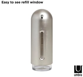 Plastový dávkovač mydla v striebornej farbe 350 ml Penguin – Umbra