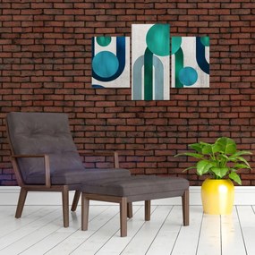 Obraz - Čiary a kruhové tvary (90x60 cm)