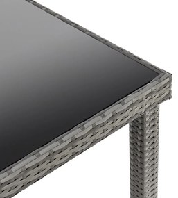 5dielny záhradný jedálenský ratanový set BestBerg Capri BBRF-17785G / sivá