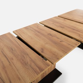 Jedálenský rozkladací stôl Venetto 160/410 cm dub Craft zlatý/čierny