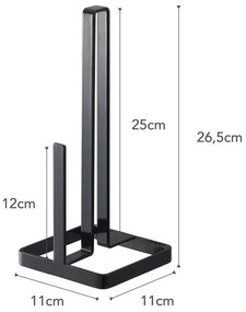 Čierny stojan na kuchynské papierové utierky YAMAZAKI Tower