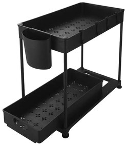 2-úrovňový stojan pod drez 2ks, rôzne farby, čierny