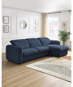 Tmavomodrá rozkladacia rohová pohovka (variabilná) Achille – Bobochic Paris