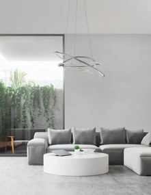 LED luster Livorno 60 Chrome