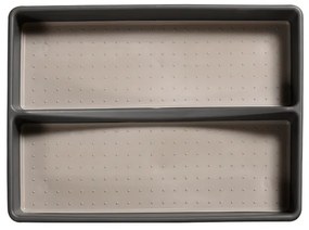 Kesper 2. akosť - Organizér do zásuvky, sivý, protišmykový, s priehradkou GREY 33 x 23 cm