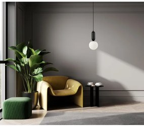 ITALUX PND-02340-1S-BK - Luster na lanku ALDEVA 1xE27/40W/230V čierna