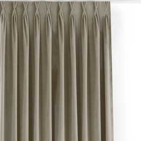 Béžový zamatový dimout záves 200x250 cm Velto – Filumi