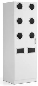 Skriňa na triedenie odpadu, 1950x650x610 mm, biela