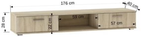 TV STOLÍK FRANKO DUB SONOMA 176 cm