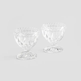 Sada dvoch pohárikov na vajíčka CORAGGIO priesvitná (2 ks)