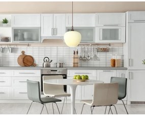 Globo 15548H1C - Luster na lanku MAXY 1xE27/60W/230V biela/hnedá