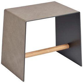 Sivobéžová kovová stolička Bull – LIND DNA