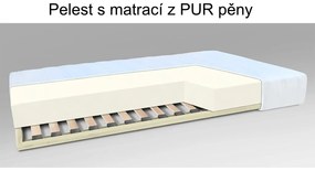 Nabytekmorava Čalúnená posteľ s úložným priestorom JARO HIT 120x200 farba čalúnenia: oranžová