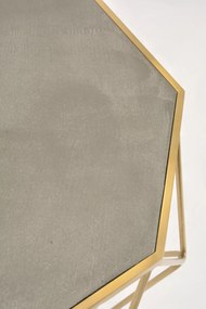 Konferenčný stolík Glamo 68 cm zlatý/sivý